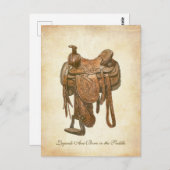 Personalisierter Vintager Western Sattelplakat Postkarte (Vorne/Hinten)
