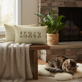 Personalisierter Vintager ZIP-Code Lendenkissen