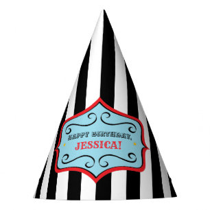 Personalisierter Vintager Zirkus-Party-Hut Partyhütchen