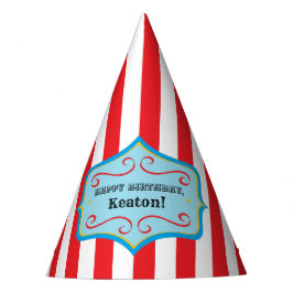 Personalisierter Vintager Zirkus-Party-Hut Partyhütchen