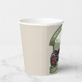 Personalisierter Vintager Zugmaschine Land Bauer Pappbecher (Rechts)