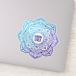 Personalisierter Vinyl-Aufkleber Luna Mandala Aufkleber