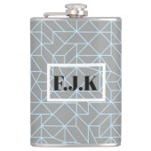 Personalisierter Vinyl-ummantelter Kolben - Geomet Flachmann (Vorderseite)