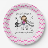 Personalisierter Violinen-Spieler-Papier-Teller Pappteller (Vorderseite)