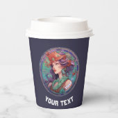 Personalisierter Virgo zodiac-Schild Pappbecher (Rückseite)