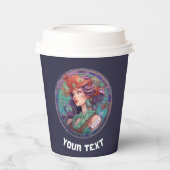 Personalisierter Virgo zodiac-Schild Pappbecher (Vorderseite)