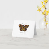 Personalisierter Vivid Gold Butterfly Karte (Gelbe Blume)