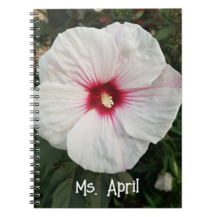 Personalisierter vivivo Hibiskus Blumenschluss Notizblock