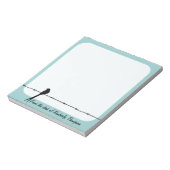 Personalisierter Vogel auf Stacheldraht Notepad Notizblock (Rotiert)