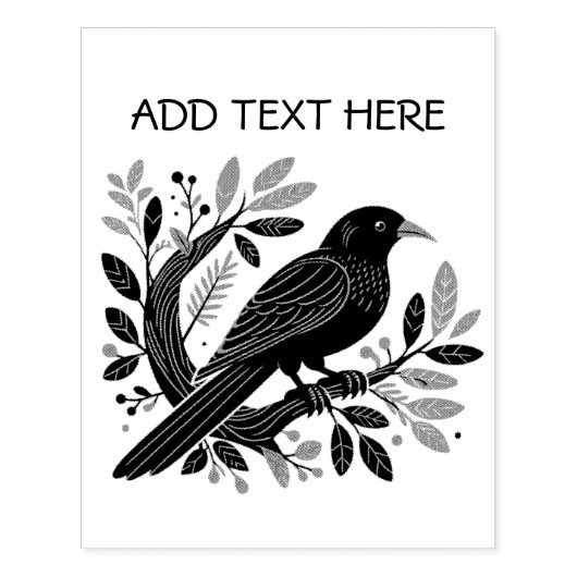 Personalisierter Vogel - Briefmarke der Holzkunst Gummistempel (Prägung)