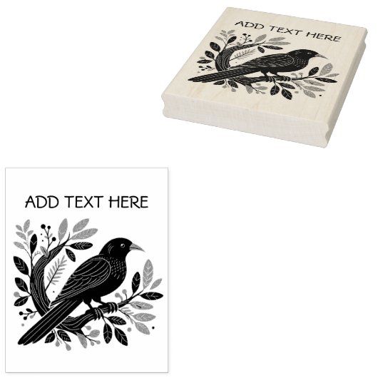 Personalisierter Vogel - Briefmarke der Holzkunst Gummistempel (Stempel)