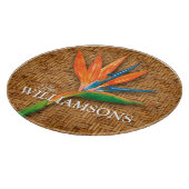 Personalisierter Vogel des Paradies Woven Wicker M Schneidebrett (Ecke)