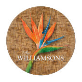 Personalisierter Vogel des Paradies Woven Wicker M Schneidebrett (Vorderseite)