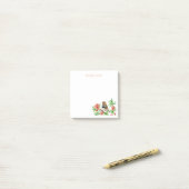 Personalisierter Vogel in rosa Blumenpost - Anmerk Post-it Klebezettel (Auf Schreibtisch)