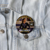 Personalisierter Volleyball-Foto-Button Button (Beispiel)