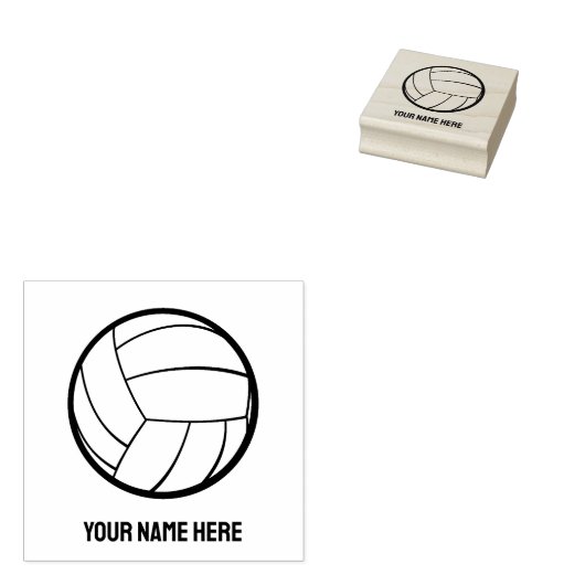 Personalisierter Volleyball Gummistempel (Stempel)