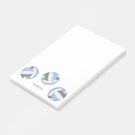 personalisierter Volleyball in hellblau Post-it Klebezettel