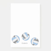 personalisierter Volleyball in hellblau Post-it Klebezettel (Vorderseite)