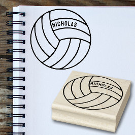 Personalisierter Volleyball Individuelle Name Holz Gummistempel