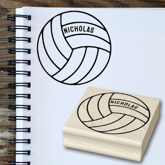 Personalisierter Volleyball Individuelle Name Holz Gummistempel