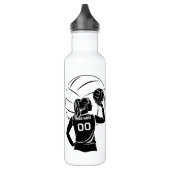 Personalisierter Volleyball-Individuelle Name, Num Edelstahlflasche (Links)