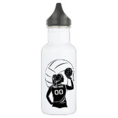 Personalisierter Volleyball-Individuelle Name, Num Edelstahlflasche (Links)