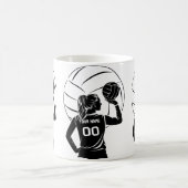 Personalisierter Volleyball-Individuelle Name, Num Kaffeetasse (Mittel)