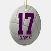 Personalisierter Volleyball (Name und Teamzahl) Keramikornament (Rechts)