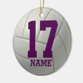 Personalisierter Volleyball (Name und Teamzahl) Keramikornament (Links)