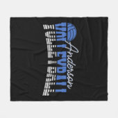 Personalisierter Volleyball Spieler ADD NAME Team  Fleecedecke (Vorderseite (Horizontal))
