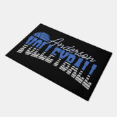 Personalisierter Volleyball Spieler ADD NAME Team Fußmatte (Schrägansicht)