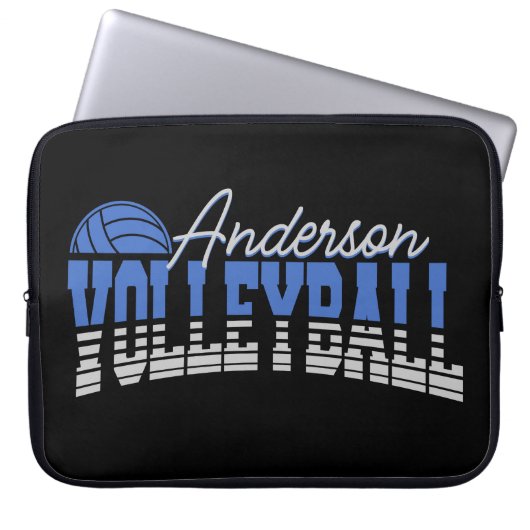 Personalisierter Volleyball Spieler ADD NAME Team Laptopschutzhülle (Vorderseite)