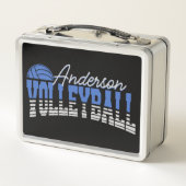 Personalisierter Volleyball Spieler ADD NAME Team  Metall Brotdose (Rückseite)