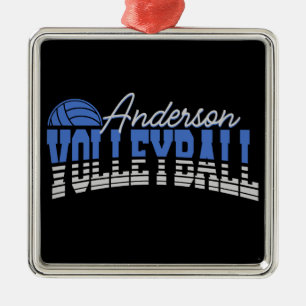 Personalisierter Volleyball Spieler ADD NAME Team  Ornament Aus Metall