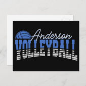 Personalisierter Volleyball Spieler ADD NAME Team  Postkarte (Vorne/Hinten)