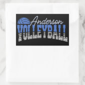 Personalisierter Volleyball Spieler ADD NAME Team  Rechteckiger Aufkleber (Tasche)