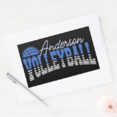 Personalisierter Volleyball Spieler ADD NAME Team  Rechteckiger Aufkleber (Umschlag)