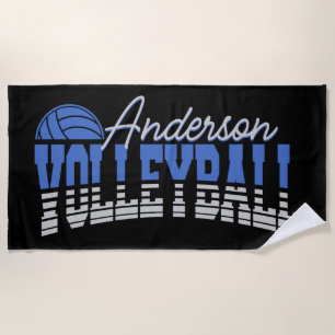 Personalisierter Volleyball Spieler ADD NAME Team  Strandtuch