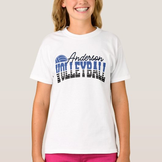Personalisierter Volleyball Spieler ADD NAME Team  T-Shirt (Vorderseite)