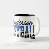 Personalisierter Volleyball Spieler ADD NAME Team Zweifarbige Tasse (VorderseiteRechts)