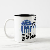 Personalisierter Volleyball Spieler ADD NAME Team Zweifarbige Tasse (Links)