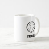 Personalisierter Volleyball, Volleyballgeschenk Kaffeetasse (VorderseiteRechts)