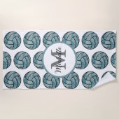 Personalisierter Volleyball, Volleyballgeschenk Strandtuch (Vorderseite)