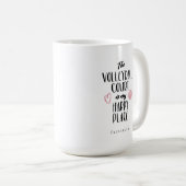 personalisierter Volleyballplatz Kaffeetasse (VorderseiteRechts)