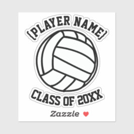 Personalisierter Volleyballspieler Aufkleber