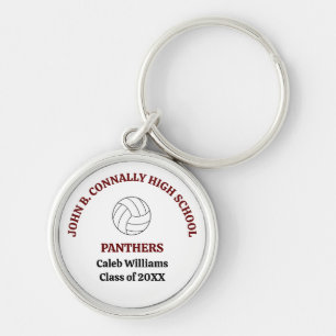 Personalisierter Volleyballspieler der Maroon High Schlüsselanhänger