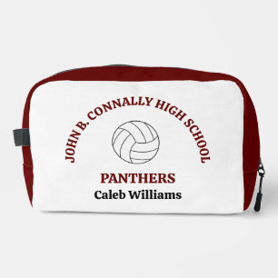 Personalisierter Volleyballspieler der Maroon High Waschbeutel