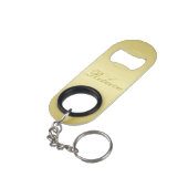 Personalisierter Vorlagenname für den Glamour Mini Flaschenöffner (Rückseite Schrägansicht)