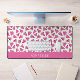 Personalisierter Vorname für Wassermelone Schreibtischunterlage