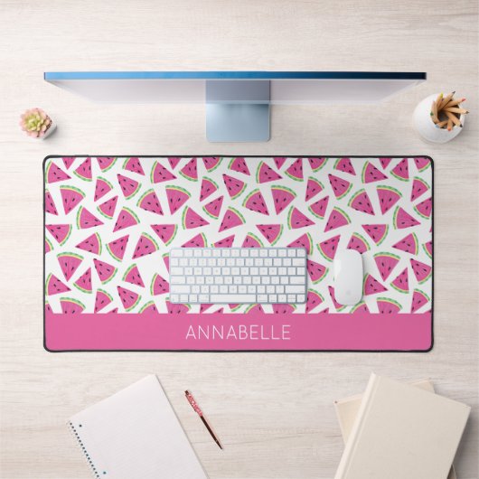 Personalisierter Vorname für Wassermelone Schreibtischunterlage (Büro 1)